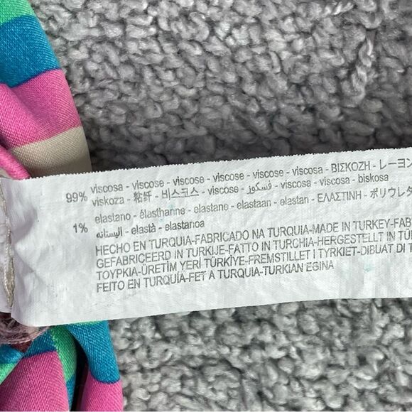 Zara Pants Women's Medium Colorful Flare Mid-Rise Striped Groovy - Picture 9 of 13